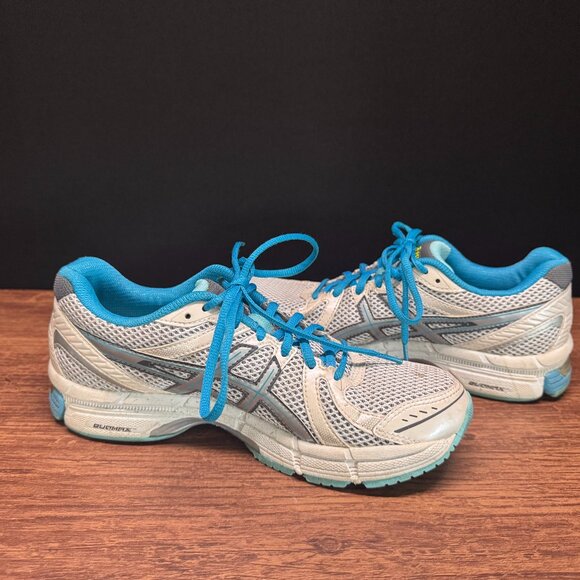 Asics GEL Blur33 T379N Women’s Running Shoes US 8 White Blue - Picture 1 of 4